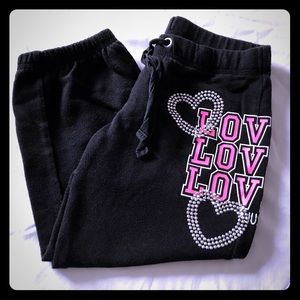 Justice “Love” Capri Drawstring Sweatpants